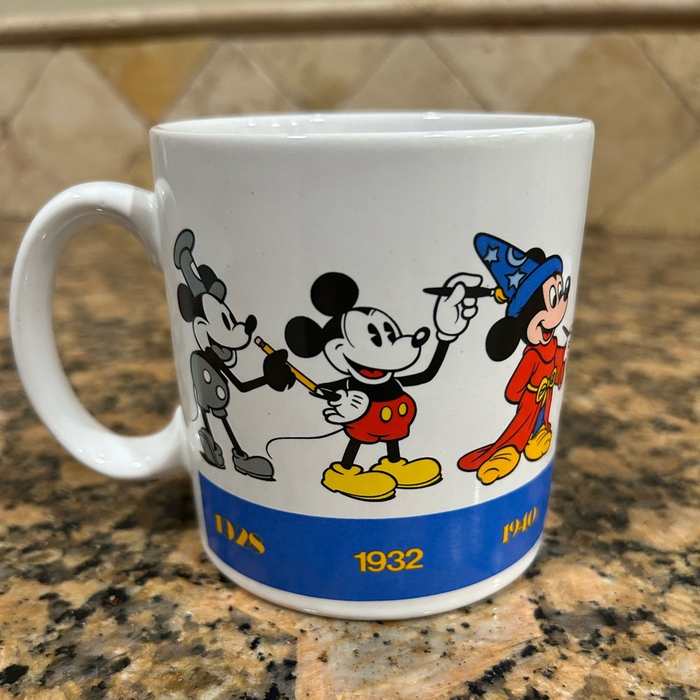 Vintage Disney Mickey Mouse Through the Years Mug
